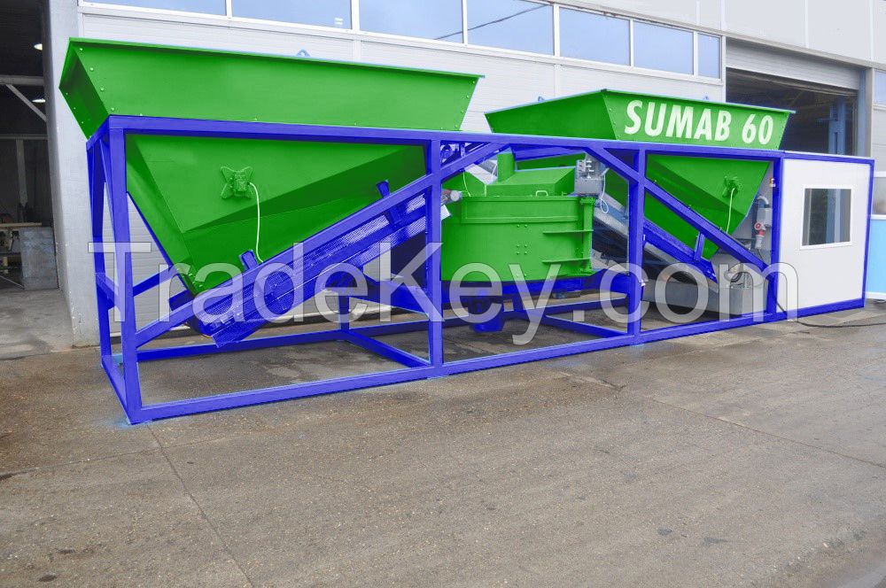 Easy To Transport! Sumab K-60 (60m3/h) Mobile Concrete Plant