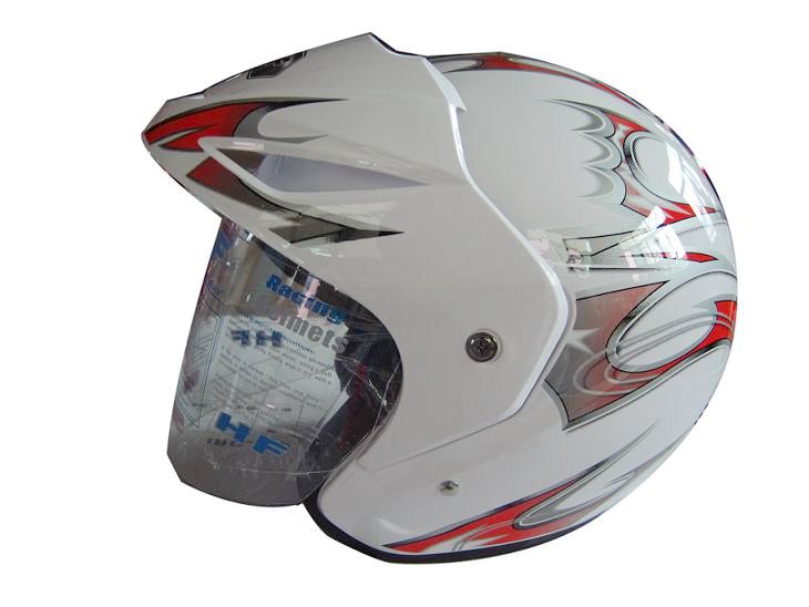 open face motorcycle helmet