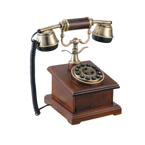 Antique wooden telephone