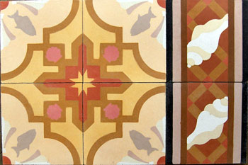 Cement Tile-Savona Gold Pattern