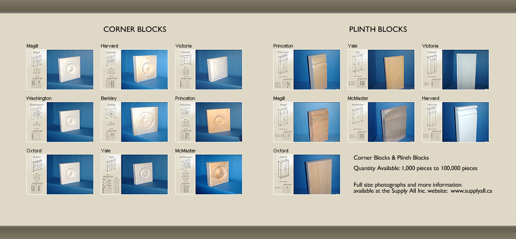 Corner Blocks &amp; Plinth Blocks