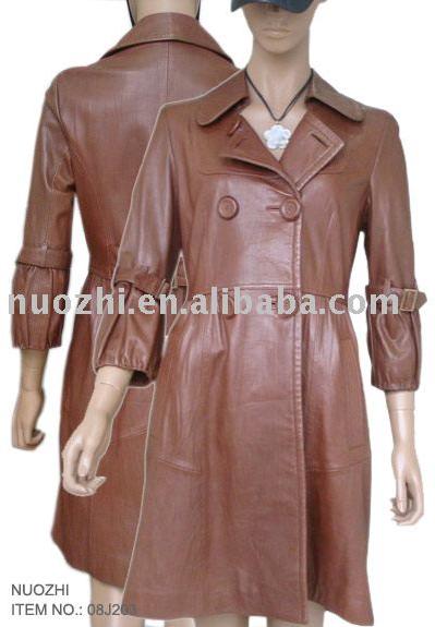 Woman's Lamb Leather Overcoat