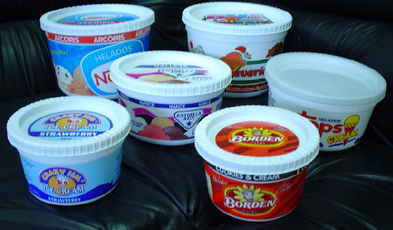 plastic ice cream containers