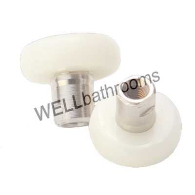 Roller for shower door, roller wheel with ball bearing