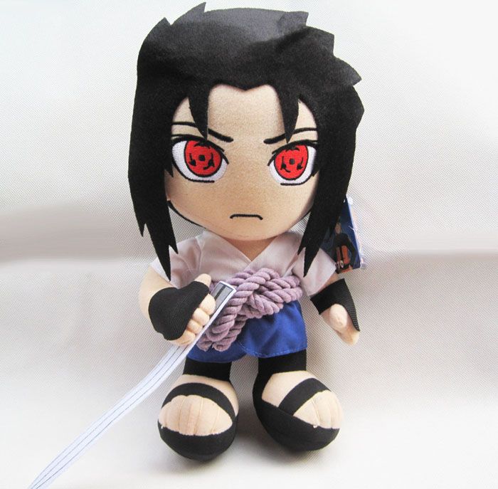 naruto sasuke anime plush doll free shipping