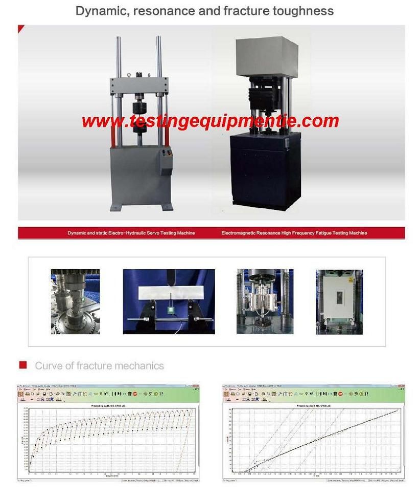 Dynamic testing system, resonance and fracture toughness test