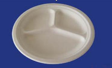 10' 3-compartment round plate