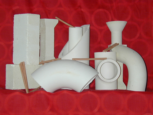 Refractory ceramic pipe