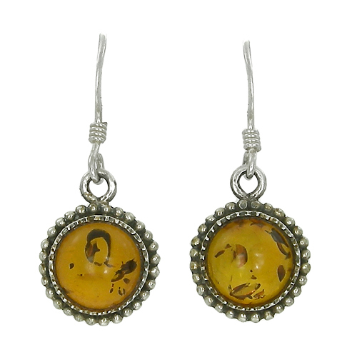 Silver Earring Amber Earring