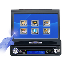 7"  single din car DVD multimedia player with bluetooth &TV function