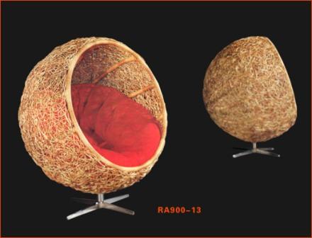 Rattan ball seat