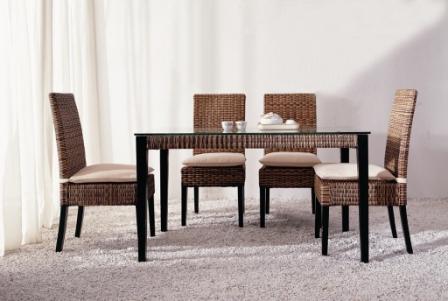 Rattan furniture for dining room