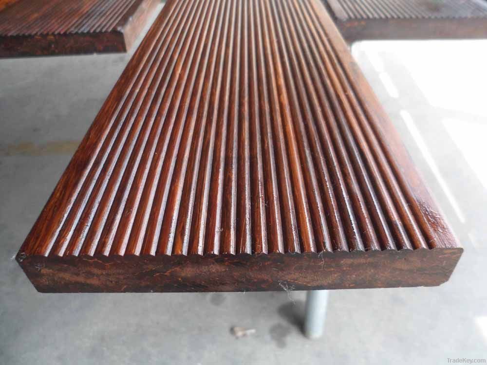 Strand woven bamboo outdoor decking