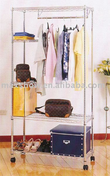 clothes maid metal shelves