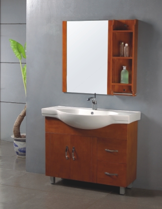 solid wood bathroom cabinet (wooden bathroom furniture)