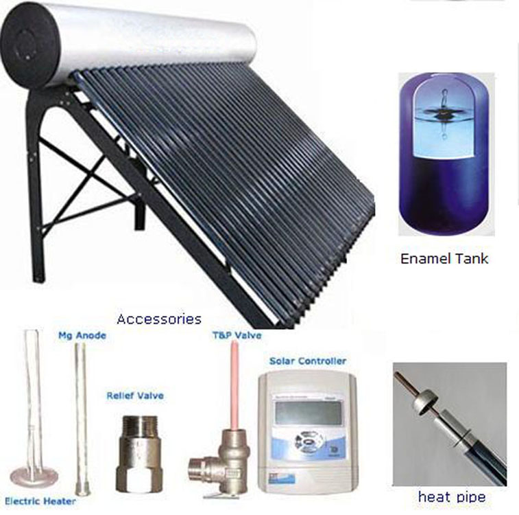 Compact pressure solar water heater