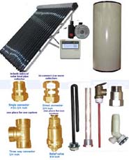 Split solar heating system