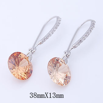 Jewelry Zircon & Sterling Silver Earring