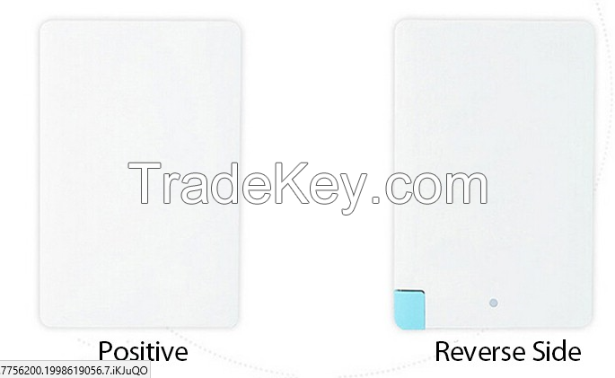 credit card power bank with printing you want