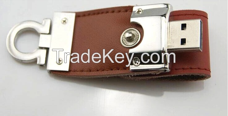 Custom leather USB flash memory pen drive