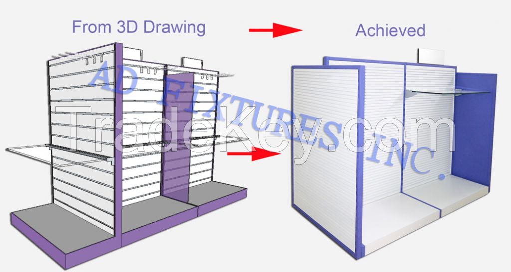 Store Fixtures From 3D drawing to Achieved