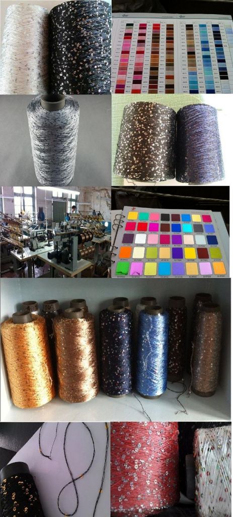 100%polyester sequin yarn