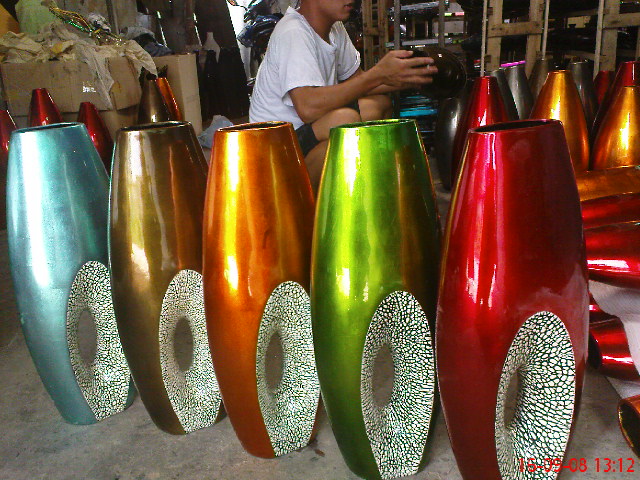 beautiful lacquer vase