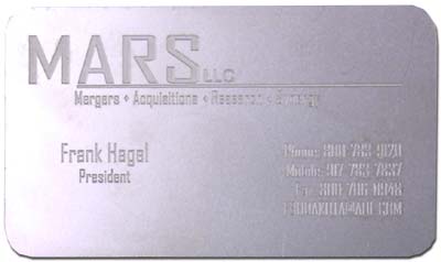 Metal Business Card (stainless steel business card)
