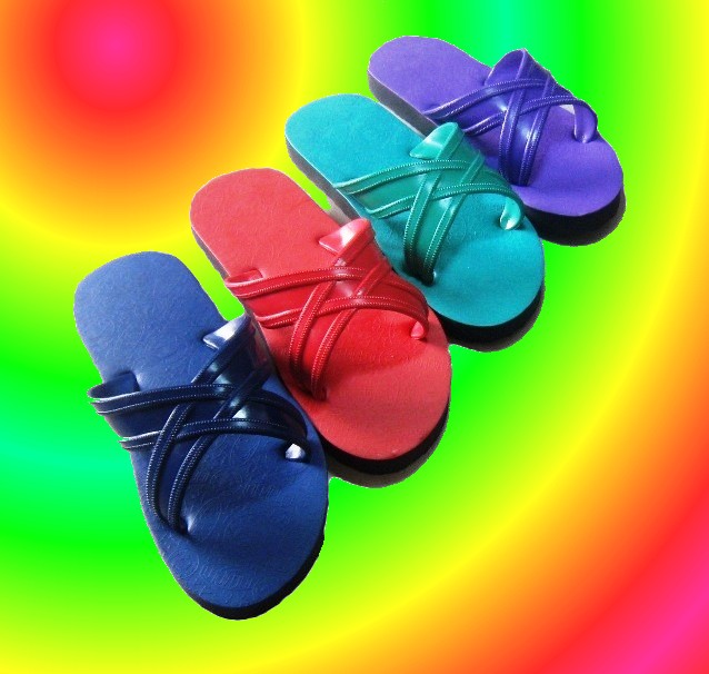 EVA PE Rubber Slippers Flipflop Sandals ( Beach Sandals)