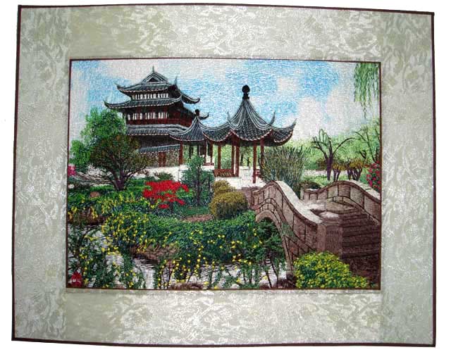 Chinese Silk embroidery SE0102 Suzhou Garden