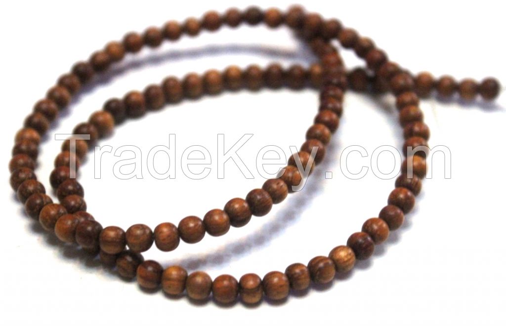 Bayong Wood 4mm Round Beads