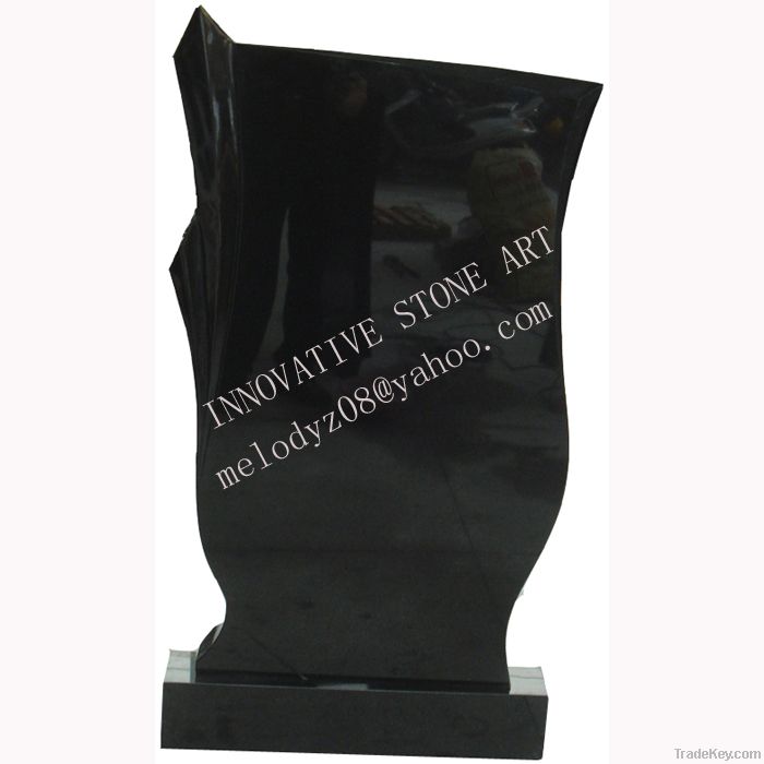 Shanxi Black granite headstone design