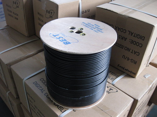 Single 1000ft RG6 Coaxial Cable Solid Copper