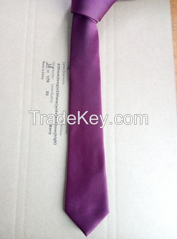 fashion polyester necktie , solid color