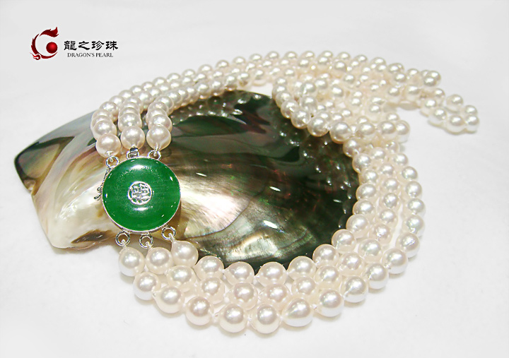 Akoya pearl Triple strand necklace AN0014