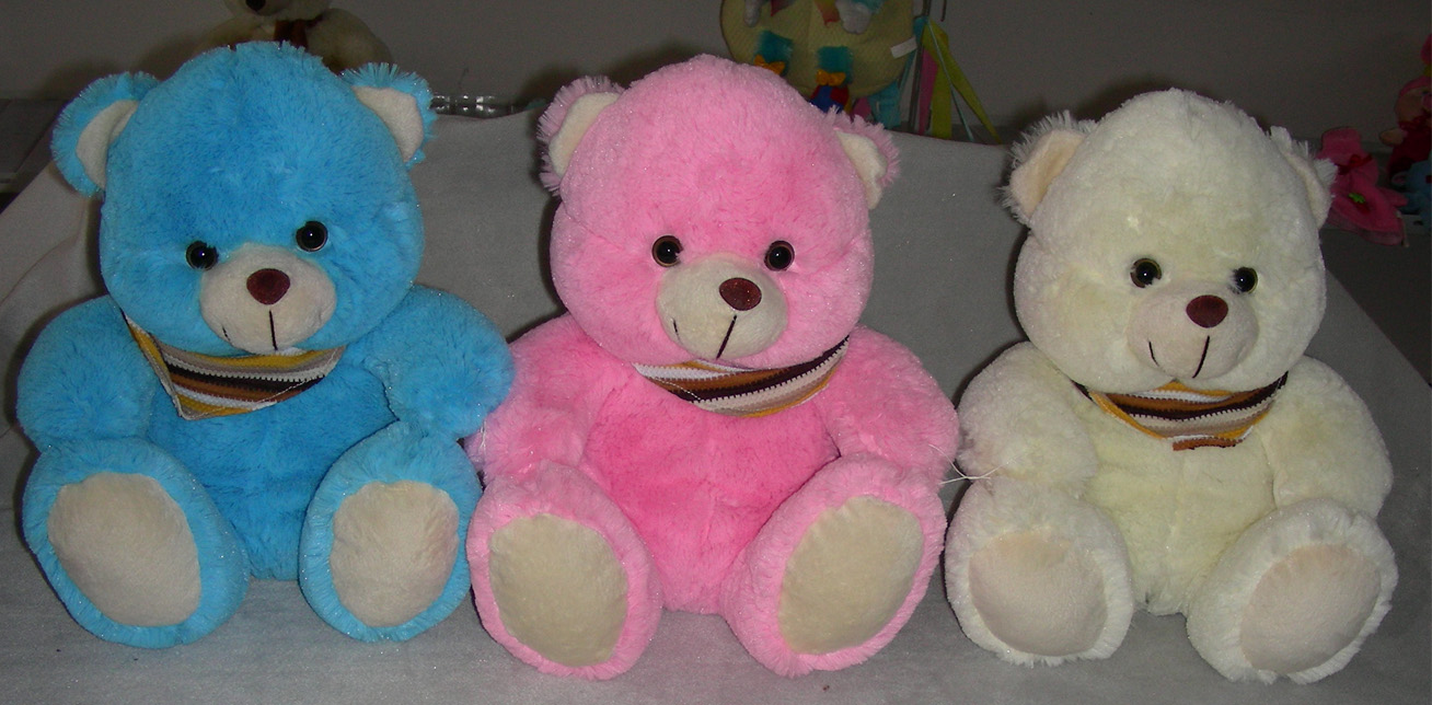 Colorful soft teddy bear