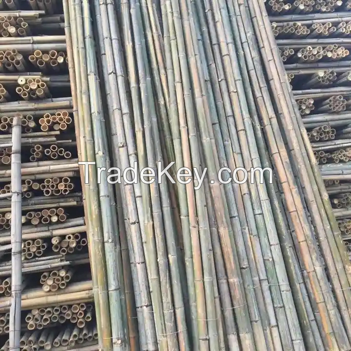 outdoor carbonized large bamboo poles for construction