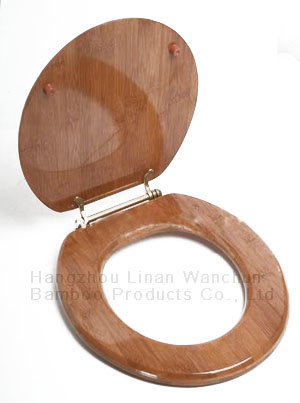 Toilet seat bamboo cover