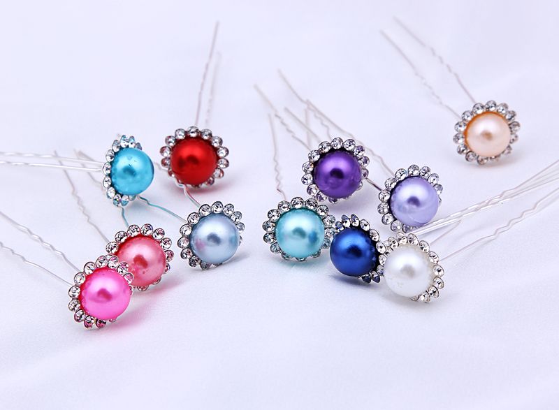 Fashion Silver Plating Pearl Flower Design Wedding Bridal Hairpin