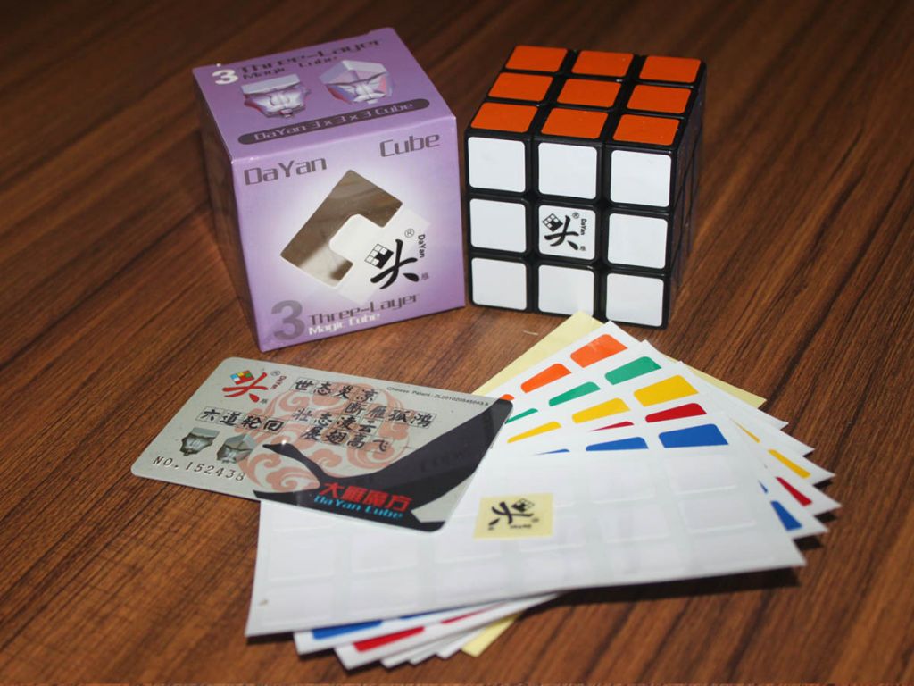 Free shipping! Dayan V 5 ZhanChi 57mm / 5.7cm 3x3 Black Speed Cube +Free Stickers with ID card