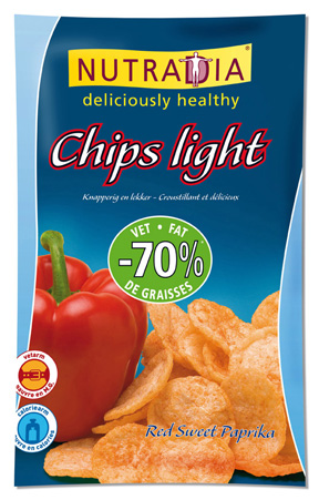 Paprika potato light chips