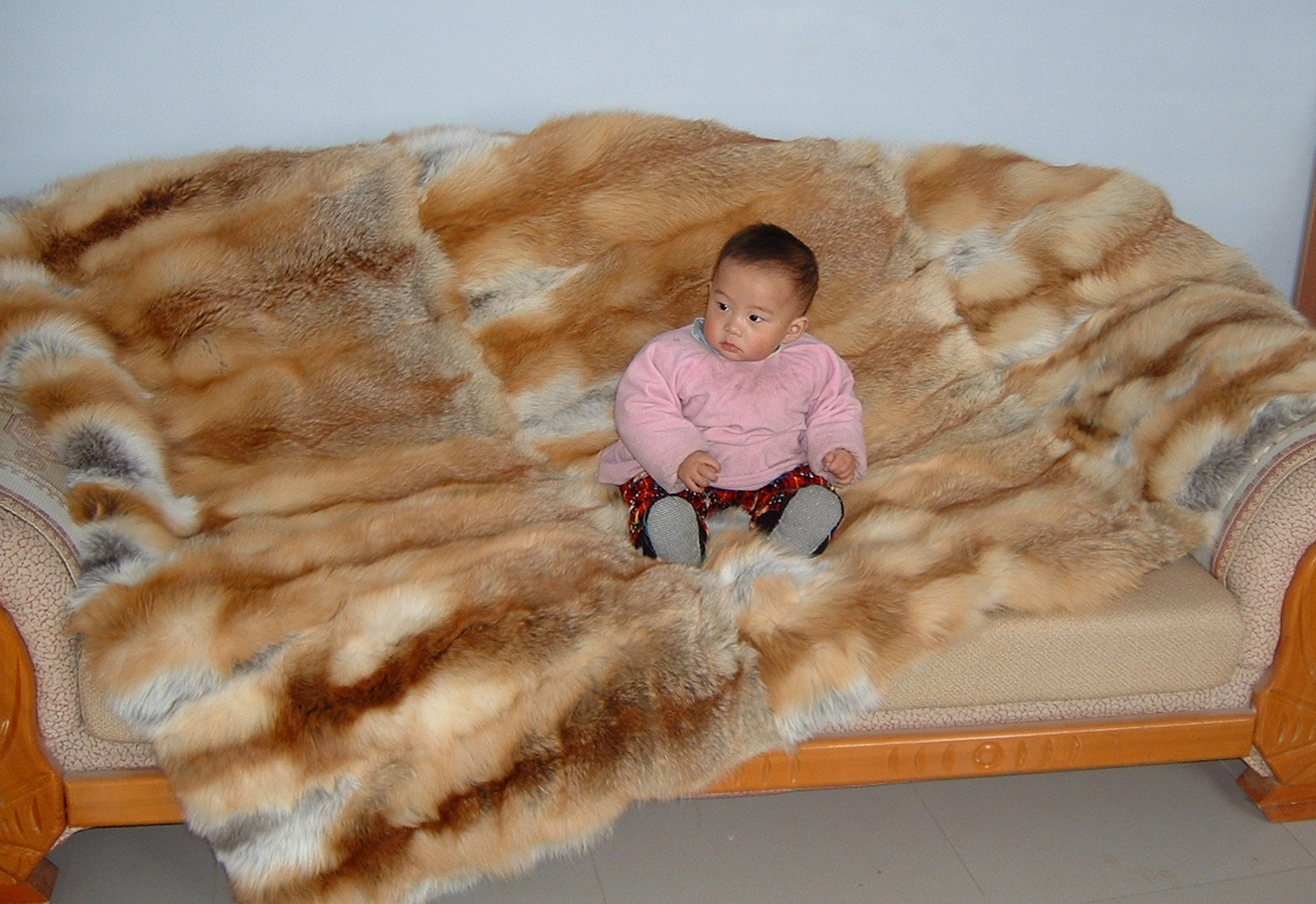 King Size American Red Fox 100 Real Full Pelt Fur Bedspread By Palms Company Inc Founded 1934 Usa