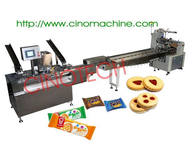 biscuits sandwiching machine and packing line