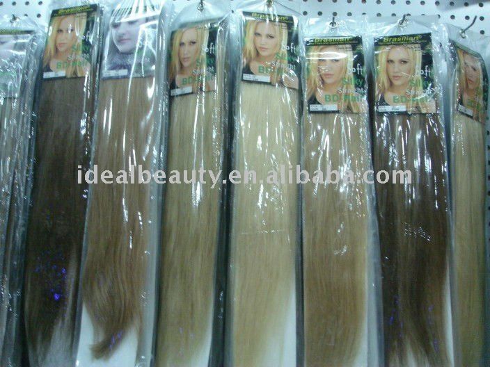 silky straight 22inches european human hair with many colors