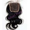 hot beauty human hair lace pieces 4*4 natural black