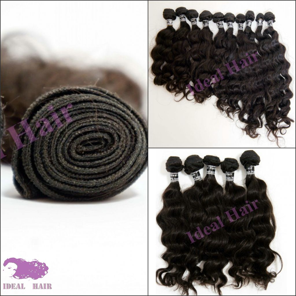 Indian Virgin Hair 5A Wavy &amp; Unprocessed