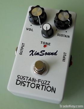 Vintage Analog Distortion Sustainer Fuzz Effects Pedal