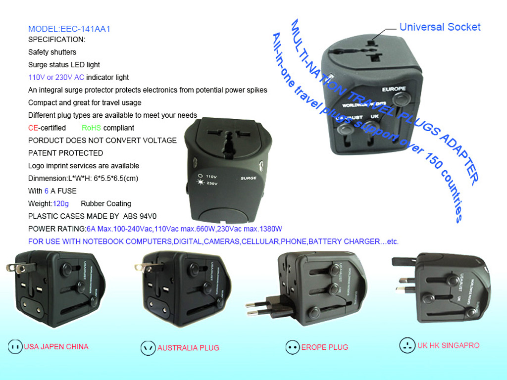 All-in-one Universal Travel Plugs Adaptor