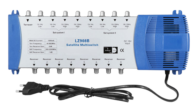 9 X 8 multiswitch ( 9 in 8 out Satellite Multiswitch )