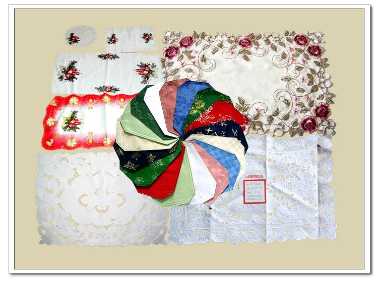 place mat runner table cloth napkin